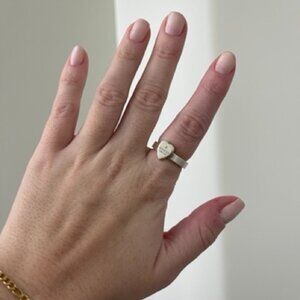 Gucci Heart Ring Size 8" Silver